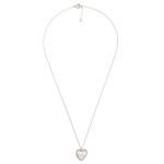 Wholesale dainty Gold Dipped Chain Link Necklace Pearlescent Heart Pendant Gold