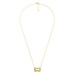 Wholesale dainty Gold Dipped Chain Link Necklace Dog Bone Pendant Gold Dipped Ma