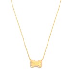 Wholesale dainty Gold Dipped Chain Link Necklace Dog Bone Pendant Gold Dipped Ma