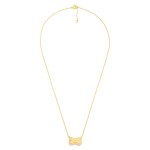 Wholesale dainty Gold Dipped Chain Link Necklace Dog Bone Pendant Gold Dipped Ma
