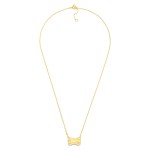 Wholesale dainty Gold Dipped Chain Link Necklace Dog Bone Pendant Gold Dipped Ma