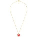 Wholesale dainty Gold Dipped Chain Link Necklace Cubic Zirconia Studded Paw Prin