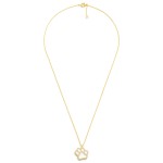 Wholesale dainty Gold Dipped Chain Link Necklace Cubic Zirconia Studded Paw Prin