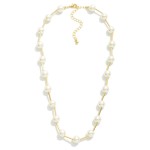 Wholesale pearl Metal Tube Beaded Necklace L Extender L