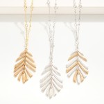 Wholesale long Bar Chain Necklace Linked Leaf Pendant Rhinestone Stations L Exte
