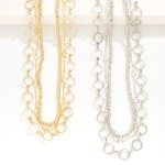 Wholesale layered Multi Chain Necklace Rhinestone Stations L Extender L