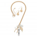 Wholesale chain Link Necklace Metal Good Luck Charm Pendants Four Leaf Clover Dr