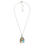 Wholesale chain Link Necklace Glitter Resin Christmas Scene Pendant L Extender L