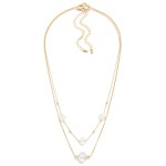 Wholesale set Two Chain Link Necklaces Glass Crystal Clover Stations L Extender