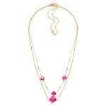 Wholesale set Two Chain Link Necklaces Glass Crystal Clover Stations L Extender