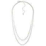 Layered Chain Link Necklace Featuring Metal Stud Tassels

- Approximately 16" L
- Extender 3" L