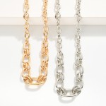 Wholesale metal Chain Link Necklace Double Linked Chain L Extender L