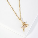 Wholesale dainty Chain Link Necklace Ballerina Pendant L Extender L Hypoallergen