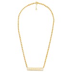 Wholesale gold Dipped Chain Link Necklace Beaded Stations GAMEDAY Bar Pendant Go
