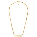 Wholesale gold Dipped Chain Link Necklace Beaded Stations GAMEDAY Bar Pendant Go