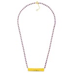 Wholesale gold Dipped Chain Link Necklace Beaded Stations GAMEDAY Bar Pendant Go