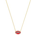 Wholesale gold Dipped Chain Link Game Day Necklace Enamel Football Pendant Gold