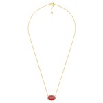 Wholesale gold Dipped Chain Link Game Day Necklace Enamel Football Pendant Gold