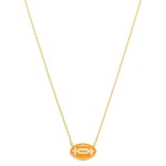 Wholesale gold Dipped Chain Link Game Day Necklace Enamel Football Pendant Gold
