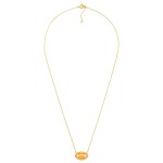 Wholesale gold Dipped Chain Link Game Day Necklace Enamel Football Pendant Gold