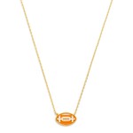 Wholesale gold Dipped Chain Link Game Day Necklace Enamel Football Pendant Gold