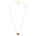 Wholesale gold Dipped Chain Link Game Day Necklace Enamel Football Pendant Gold