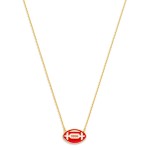 Wholesale gold Dipped Chain Link Game Day Necklace Enamel Football Pendant Gold