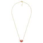 Wholesale gold Dipped Chain Link Game Day Necklace Enamel Football Pendant Gold