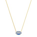 Gold Dipped Chain Link Game Day Necklace Featuring Enamel Football Pendant

- Gold Dipped
- Made in Korea
- Approximately 16.5" L
- Extender 1" L