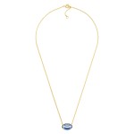 Wholesale gold Dipped Chain Link Game Day Necklace Enamel Football Pendant Gold