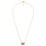 Wholesale gold Dipped Chain Link Game Day Necklace Enamel Football Pendant Gold