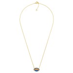 Wholesale gold Dipped Chain Link Game Day Necklace Enamel Football Pendant Gold