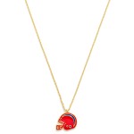Wholesale gold Dipped Chain Link Game Day Necklace Enamel Football Helmet Pendan
