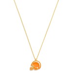 Wholesale gold Dipped Chain Link Game Day Necklace Enamel Football Helmet Pendan