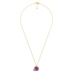 Wholesale gold Dipped Chain Link Game Day Necklace Enamel Football Helmet Pendan
