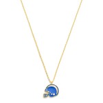 Wholesale gold Dipped Chain Link Game Day Necklace Enamel Football Helmet Pendan
