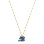 Wholesale gold Dipped Chain Link Game Day Necklace Enamel Football Helmet Pendan