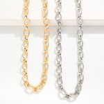 Wholesale twisted Metal Loop Chain Link Necklace L Extender L