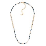 Wholesale beaded Necklace Faceted Beads Gold Square Beads L