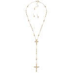 Wholesale chain Link Y Necklace Metal Ball Stations Bubble Cross Pendants Metal