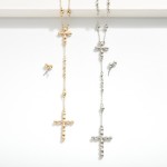 Wholesale chain Link Y Necklace Metal Ball Stations Bubble Cross Pendants Metal