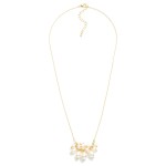 Wholesale dainty Chain Link Necklace Linked Pearl Cluster Detail L Extender L