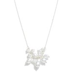 Wholesale dainty Chain Link Necklace Linked Pearl Cluster Detail L Extender L