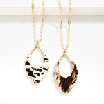 Wholesale paperclip Chain Link Necklace Animal Print Cross Pendant L Extender L