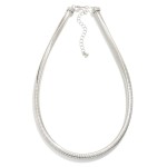 Wholesale metal Square Omega Chain Stretch Necklace L Extender L