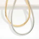 Wholesale metal Square Omega Chain Stretch Necklace L Extender L