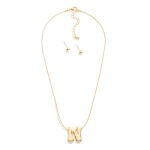 Wholesale metal Snake Chain Necklace Bubble Initial Pendant Metal Ball Stud Earr