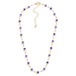 Wholesale metal Chain Link Necklace Stacked Beaded Disc Stations L Extender L