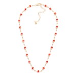 Wholesale metal Chain Link Necklace Stacked Beaded Disc Stations L Extender L