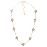 Wholesale peanut Chain Link Necklace Bow Bead Stations L Extender L